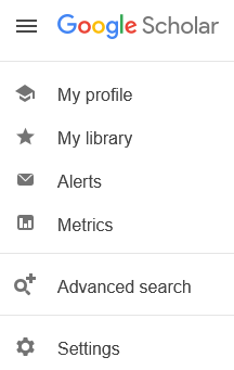 Google Scholar hamburger menu